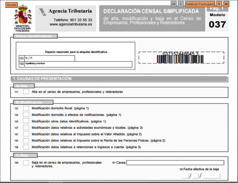 modelo037 Asesoría y Gestoría en Sevilla