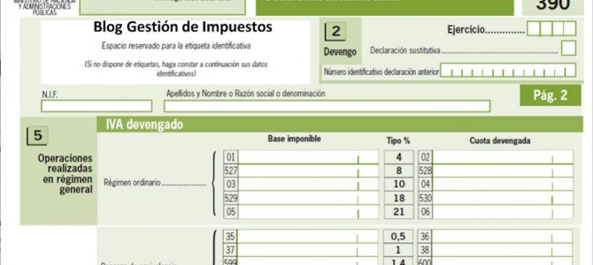 El modelo 390 declaración resumen anual